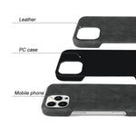 Cover posteriore in ecopelle con chiusura magnetica per iPhone 13