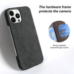 Cover posteriore in ecopelle con chiusura magnetica per iPhone 13