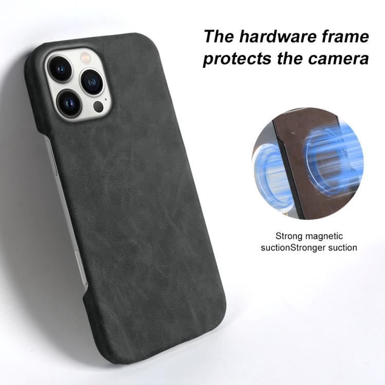 Cover posteriore in ecopelle con chiusura magnetica per iPhone 13