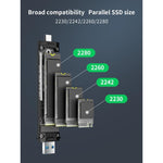 Box esterno per SSD M.2 NVMe PCIe con doppia porta USB