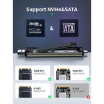 Box esterno per SSD M.2 NVMe PCIe con doppia porta USB