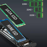 Box esterno Lemorele Dual-Bay M.2 NVMe SATA 10Gbps