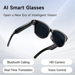 Occhiali intelligenti M89-S da 8 MP con intelligenza artificiale, supporto per chiamate Bluetooth, assistente vocale AI e controllo della musica.
