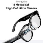 Occhiali intelligenti M89-S da 8 MP con intelligenza artificiale, supporto per chiamate Bluetooth, assistente vocale AI e controllo della musica.