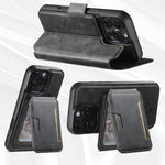 Custodia portafoglio in pelle con custodia magnetica per iPhone