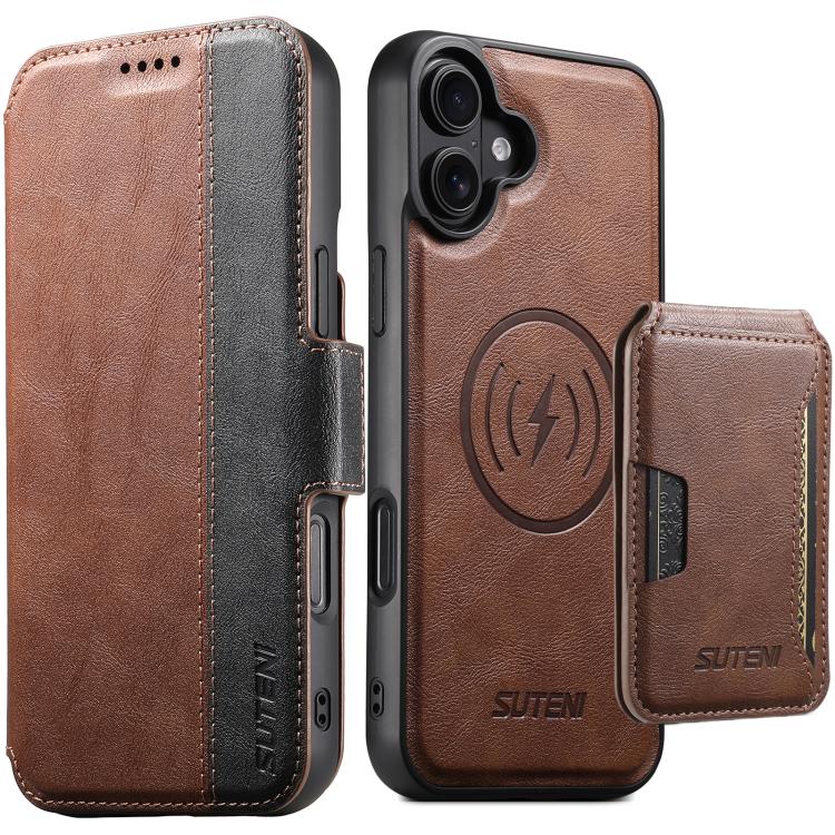 Custodia portafoglio in pelle con custodia magnetica per iPhone