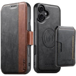 Custodia portafoglio in pelle con custodia magnetica per iPhone
