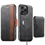 Custodia portafoglio in pelle con custodia magnetica per iPhone