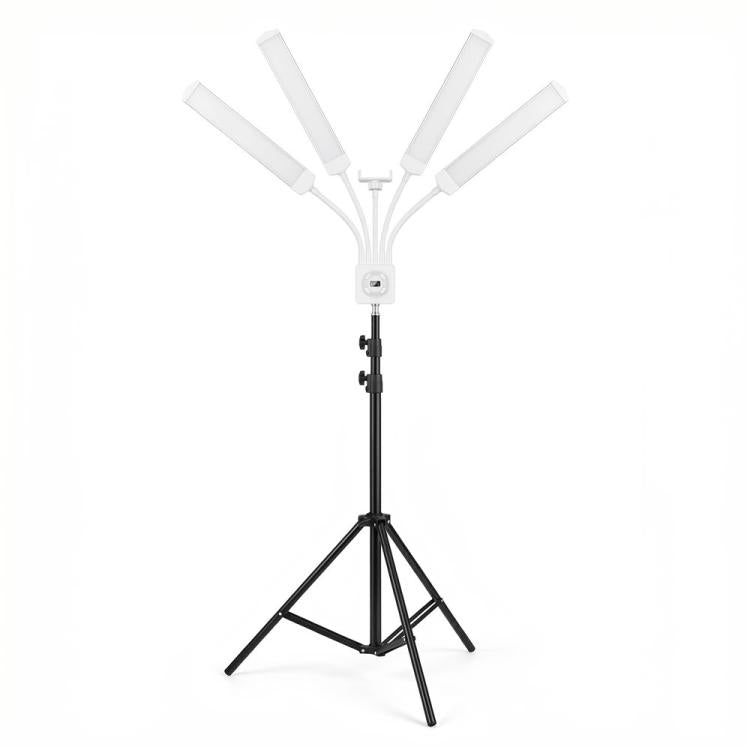 HD-150XJ Luce LED per fotografia da 65 W con temperatura di colore regolabile da 3200K a 5600K e telecomando, a 4 bracci, luce di riempimento., US Plug, EU Plug, UK Plug, AU Plug