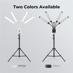 HD-150XJ Luce LED per fotografia da 65 W con temperatura di colore regolabile da 3200K a 5600K e telecomando, a 4 bracci, luce di riempimento., US Plug, EU Plug, UK Plug, AU Plug