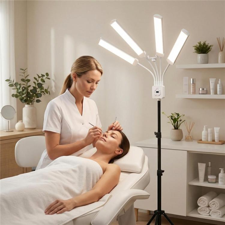 HD-150XJ Luce LED per fotografia da 65 W con temperatura di colore regolabile da 3200K a 5600K e telecomando, a 4 bracci, luce di riempimento., US Plug, EU Plug, UK Plug, AU Plug