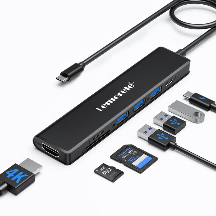 Docking station Lemorele TC90 7 in 1 con proiezione 4K