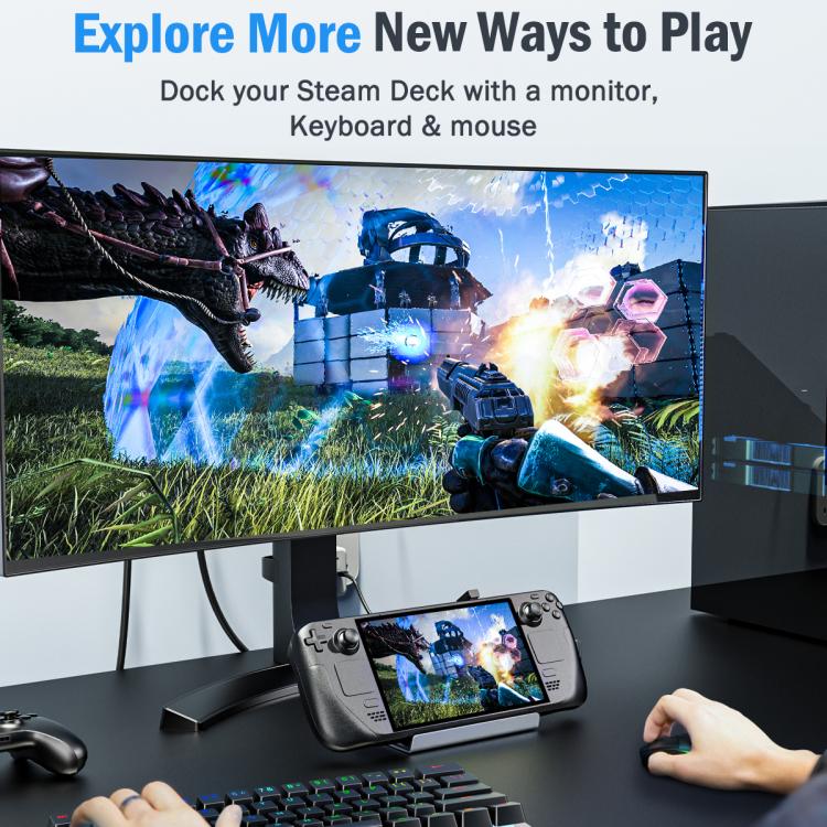 Docking station Lemorele X23L 6 in 1 con uscita video 4K, doppio slot e adattatore portatile PD da 100 W.