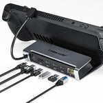 Docking station Lemorele X23L 6 in 1 con uscita video 4K, doppio slot e adattatore portatile PD da 100 W.