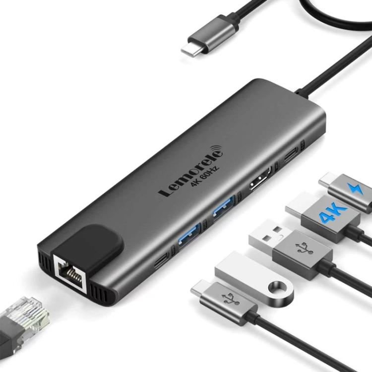 Docking station Lemorele TC44L 6 in 1 con uscita video 4K
