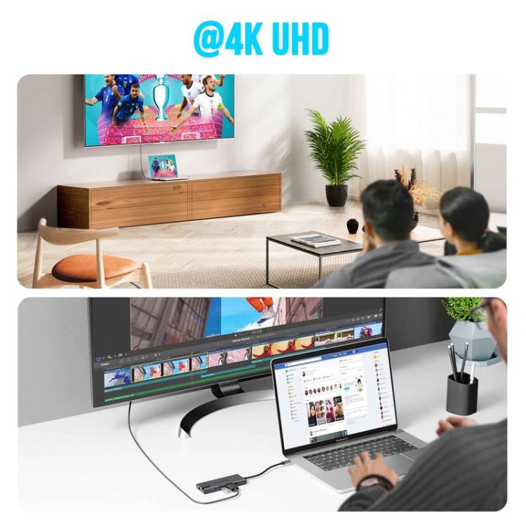 Docking station Lemorele TC24L 5 in 1 con HDMI 4K e ricarica PD 1