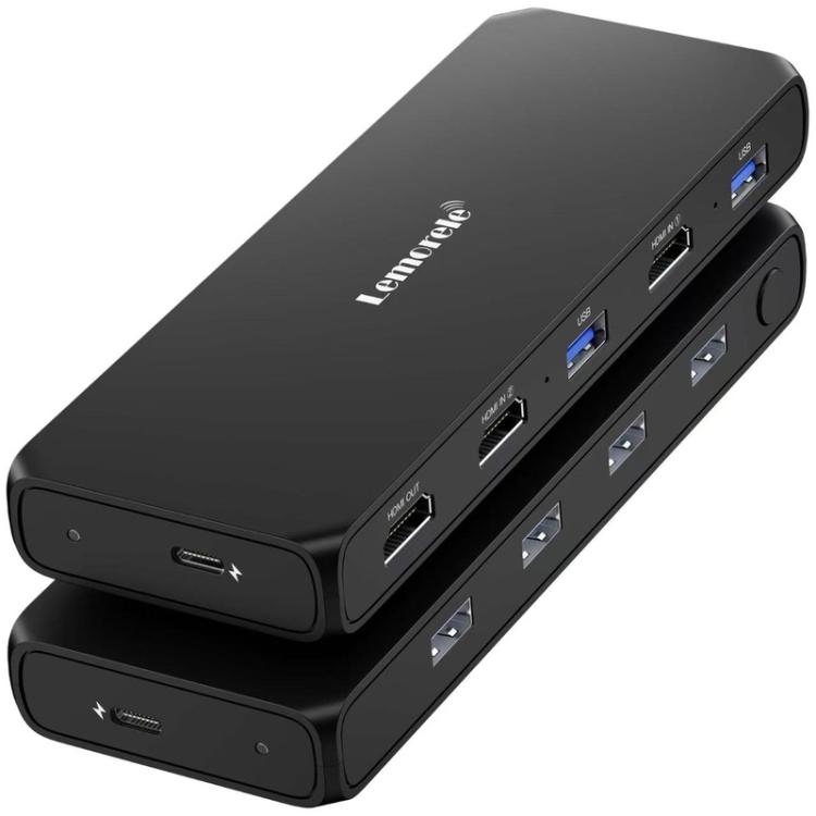 Lemorele G98 Dispositivo KVM 6 ingressi 3 uscite