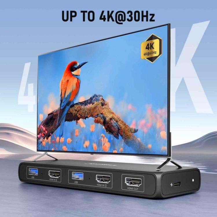 Lemorele G98 Dispositivo KVM 6 ingressi 3 uscite