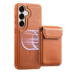 Custodia retro magnetica multi-card per Galaxy S24+ 5G e S25+ 5G