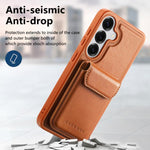 Custodia retro magnetica multi-card per Galaxy S24+ 5G e S25+ 5G