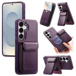 Custodia retro magnetica multi-card per Galaxy S24+ 5G e S25+ 5G