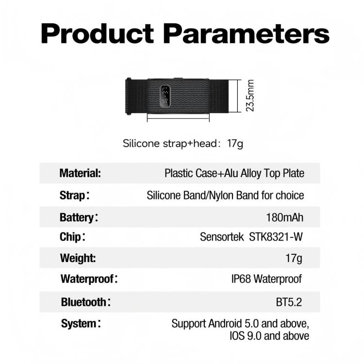 Braccialetto intelligente Bluetooth senza schermo H59max+ con cinturino in silicone, supporto per notifiche di chiamate in arrivo e report sullo stato di salute tramite intelligenza artificiale.