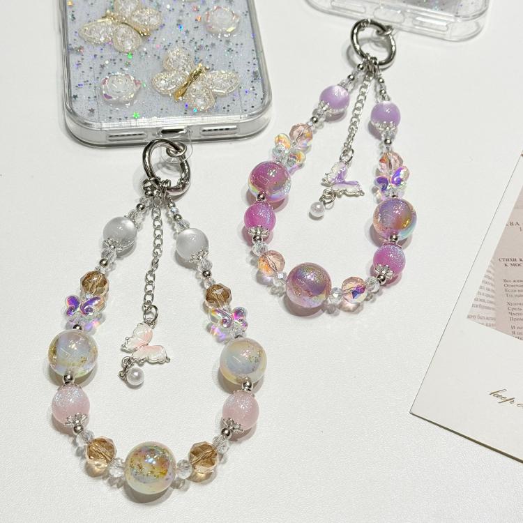 Custodia TPU con farfalla 3D glitterata per iPhone 12 e 13