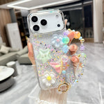 Custodia TPU con farfalla 3D glitterata per iPhone 17 Pro Max