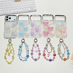 Custodia TPU con farfalla 3D glitterata per iPhone 16 Pro Max