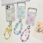 Custodia TPU con farfalla 3D glitterata per iPhone 16 Pro Max