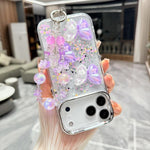 Custodia TPU con farfalla 3D glitterata per iPhone 17 Pro Max