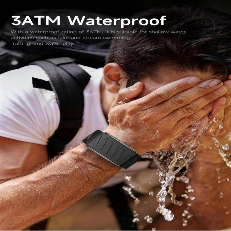 Braccialetto intelligente KR96 Pro senza schermo con cinturino in silicone, supporto per il monitoraggio della salute e diverse modalità sportive.