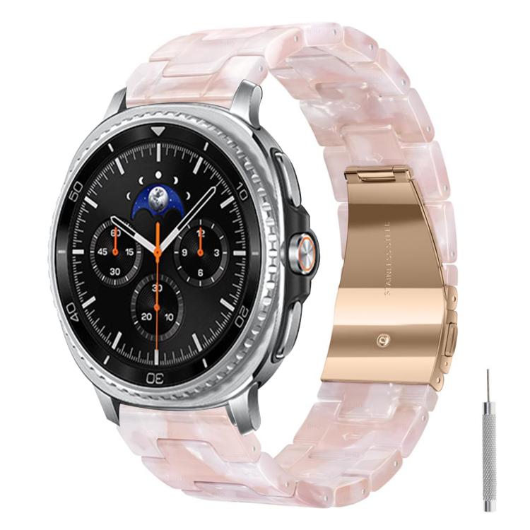 Cinturino per orologio in resina con chiusura a farfalla e tre perline, completo di strumento per la rimozione., For Galaxy Watch8 / Watch8 Classic
