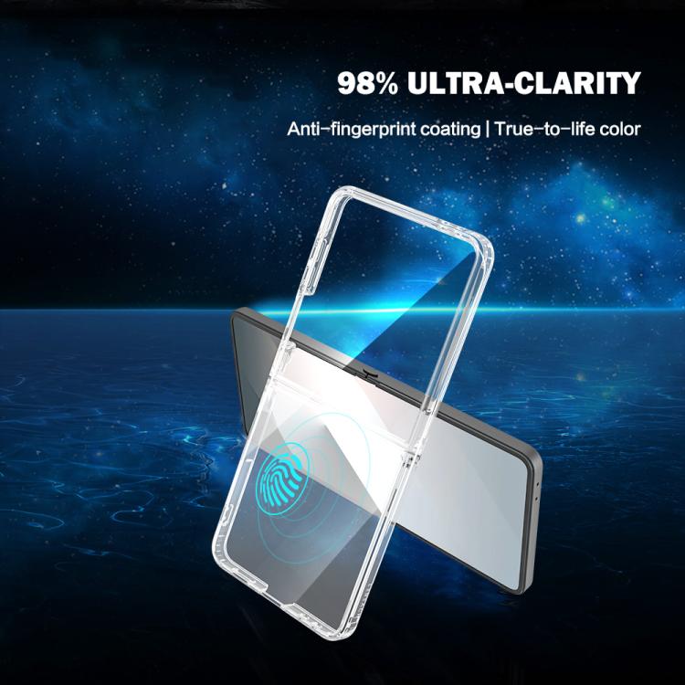 Custodia LeReach TOC Clear Series in composito TPU acrilico per Galaxy Z Flip 8