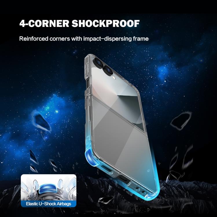 Custodia LeReach TOC Clear Series in composito TPU acrilico per Galaxy Z Flip 8