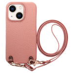 Custodia in PU con retro pelle e tracolla per iPhone 13
