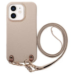 Custodia in PU con retro pelle e tracolla per iPhone 13