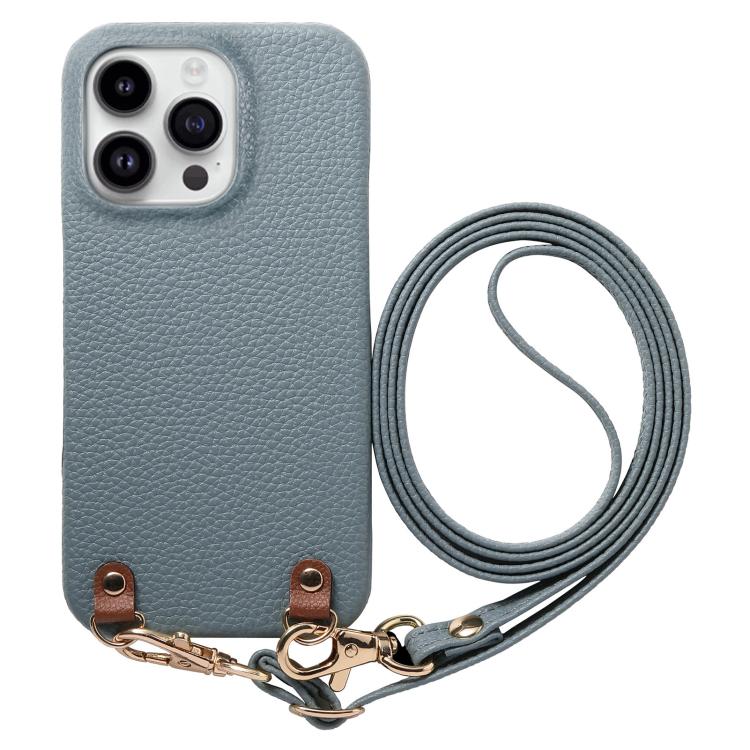 Custodia in PU con retro pelle e tracolla per iPhone 13