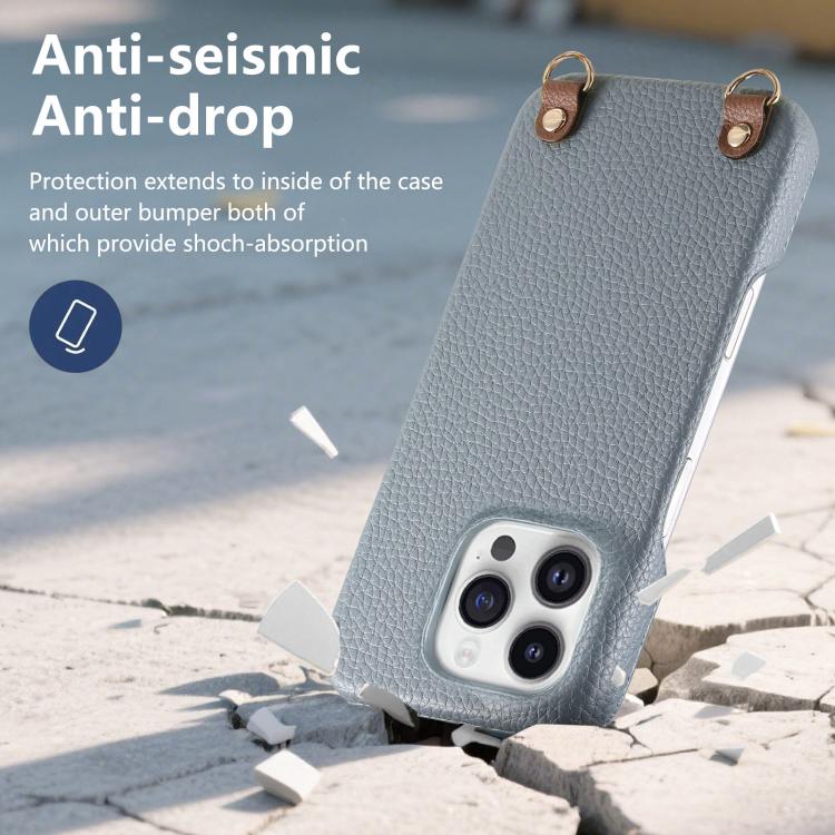 Custodia in PU con retro in pelle per iPhone 12 Pro
