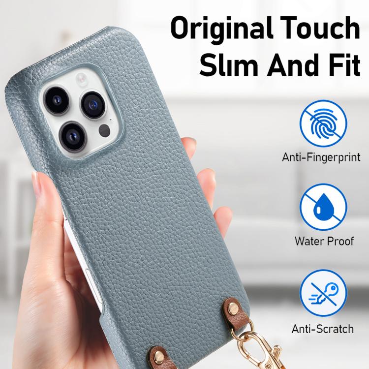 Custodia in PU con retro in pelle per iPhone 12 Pro