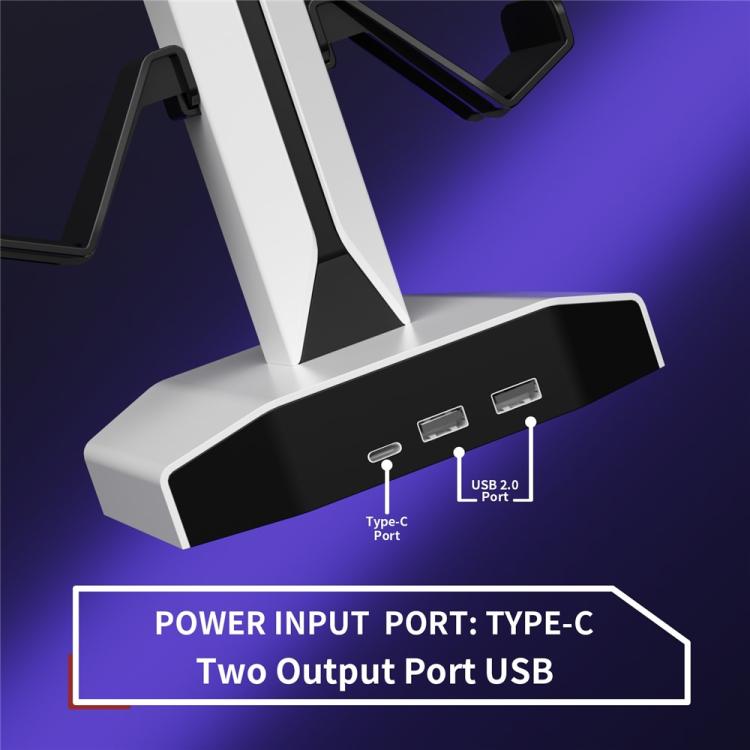Supporto USB RGB per controller e cuffie da gioco 360°