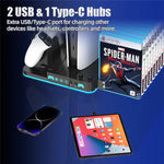 Supporto raffreddamento e ricarica doppio controller PS5