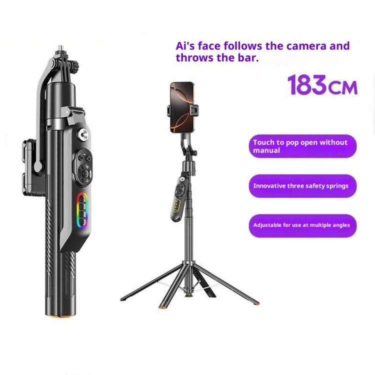 Q575TK Treppiede con gimbal intelligente, pop-up automatico, tracciamento del volto, controllo gestuale, selfie stick con intelligenza artificiale, Q575TK