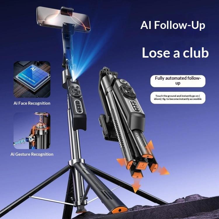 Q575TK Treppiede con gimbal intelligente, pop-up automatico, tracciamento del volto, controllo gestuale, selfie stick con intelligenza artificiale, Q575TK