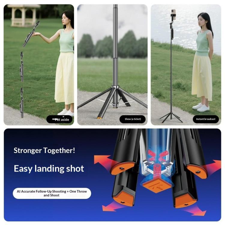 Q575TK Treppiede con gimbal intelligente, pop-up automatico, tracciamento del volto, controllo gestuale, selfie stick con intelligenza artificiale, Q575TK
