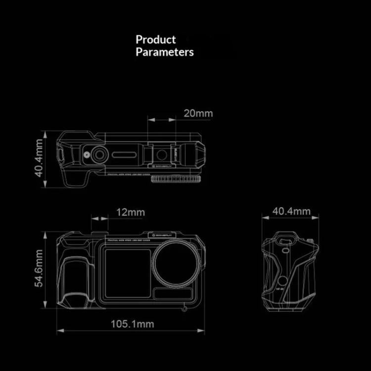 Custodia in lega di alluminio per DJI Osmo Action 3/4/5 Pro