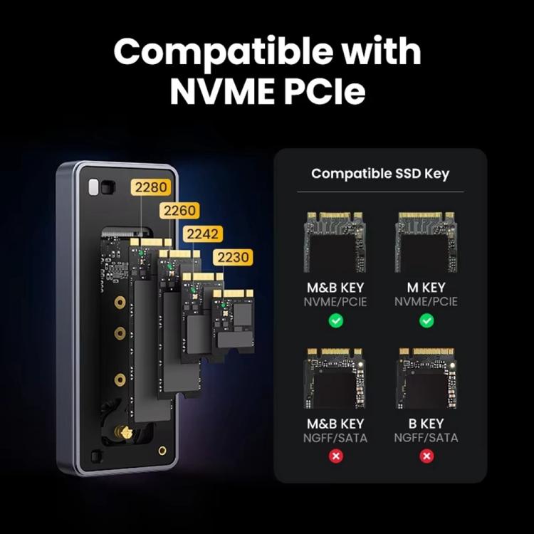 Case esterno per hard disk M.2 NVMe USB 4.0 con ventola