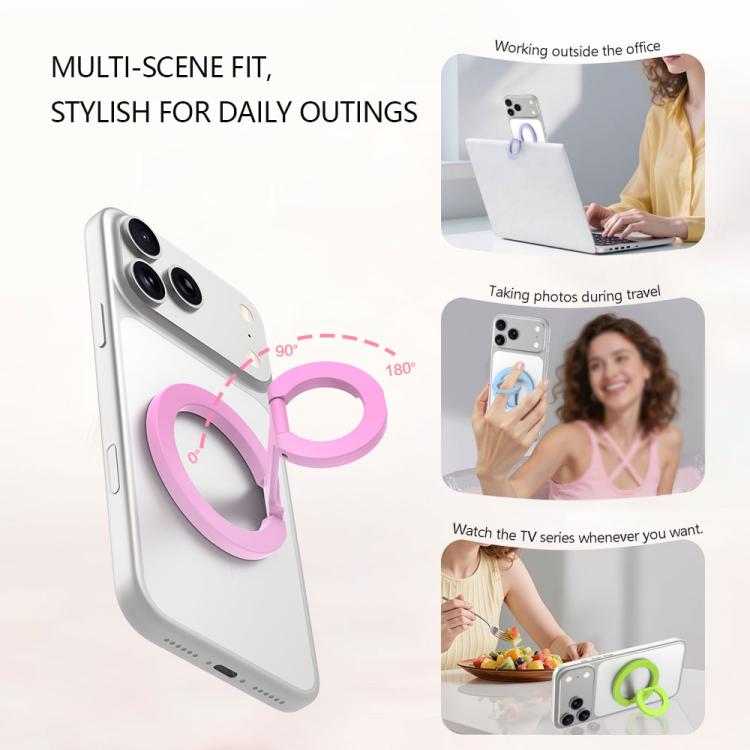 Supporto magnetico per telefono LeReach StarRing Dual Ring Macaron Alloy N52 con