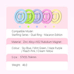 Supporto magnetico per telefono LeReach StarRing Dual Ring Macaron Alloy N52 con