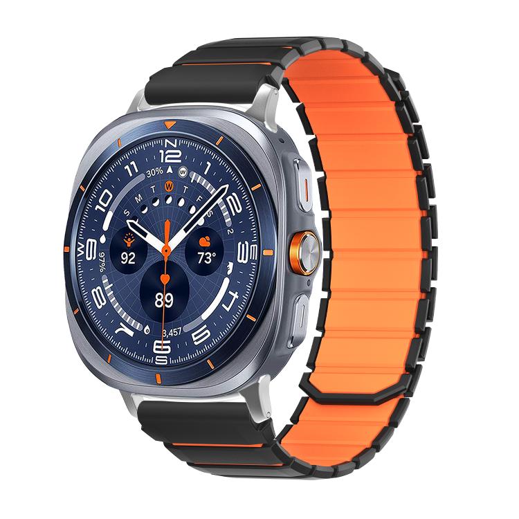 Cinturino per orologio magnetico in silicone bicolore, For Galaxy Watch Ultra 2026-2024, For Galaxy Watch9/8/9 Classic/8 Classic